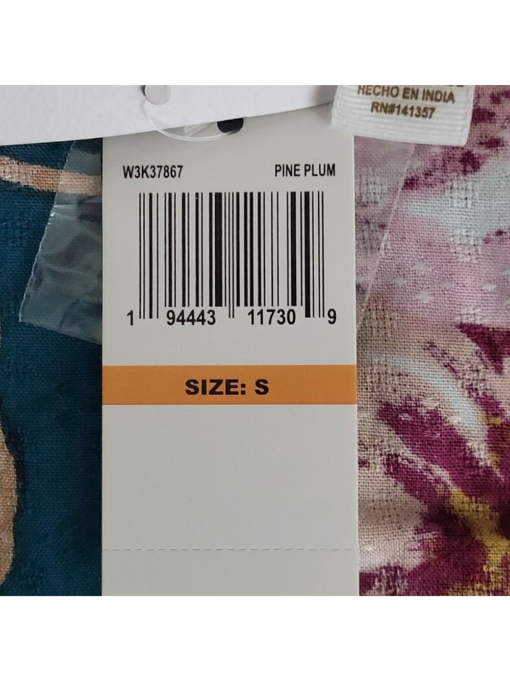 Hand Of The Bee Floral Maxi Dress Size S Pine Plum Long Sleeve Wrap Style NWT - Picture 7 of 9